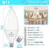 E12 Bulb Bulb 50 4000K B11 Bulbs 500 No-Dimmable Pack 12 hansang LED Candelabra Base, Type B LED Watt Equivalen Natural