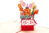 iGifts And Cards Happy 21st Red Birthday Party Box - 3D Pop Up Greeting Card for Unique Celebration, Balloons, Gifts