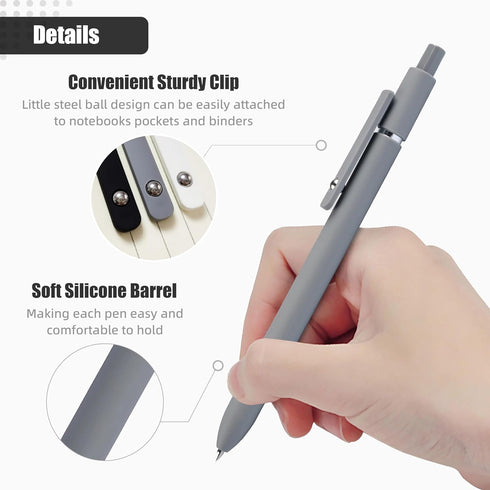 KALARA High-End Aesthetic Gel Ink Pens (6 Pens + 3 Refills), 0.5mm Fine Point for Smooth Writing, Stylish Office
