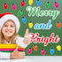 Christmas Bulletin Board Decorations - Merry and Bright Light Bulb Paper Cutouts for Kids Nursery
