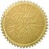 PaperDirect Thank You Embossed Gold Foil Certificate Seals - 2 Inch, Self Adhesive, 100 Count for Awards & Certificates