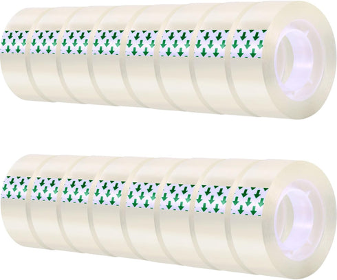 Shappy 16 Rolls Transparent Tape Refills - Clear Tape, Each Roll 3/4 x 1200 Inch, Gift Tape Refill
