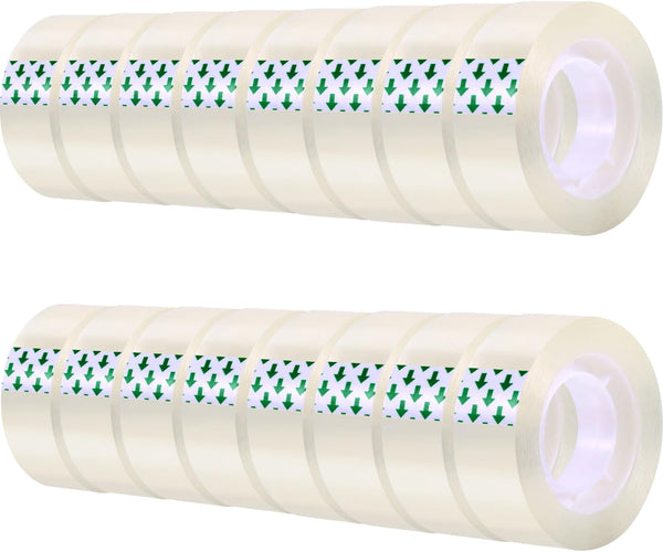 Shappy 16 Rolls Transparent Tape Refills - Clear Tape, Each Roll 3/4 x 1200 Inch, Gift Tape Refill