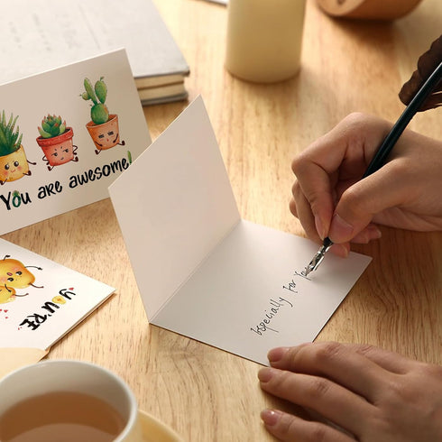 Obbyidk 48 Set 4 6 Funny Pun Thank You Cards with Envelopes And Stickers, Bulk Boxed Thank You Cards, x in,Thank You