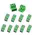 10 Set 3 Pin 2.54MM Pitch Screw Terminal Block Connector - Pluggable Quick Connector for 28-16AWG