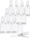 JUVITUS 2 oz / 60 ml Clear Plastic PET Boston Round Bottle, BPA Free with White Treatment Pump (12 pack)