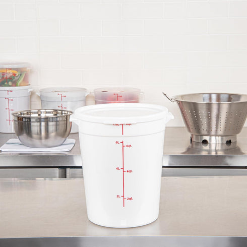 LIDS ONLY: Met Lux 8.8 Inch White Plastic Lids, 10 Durable Storage Container Lids for 6 and 8 Quarts