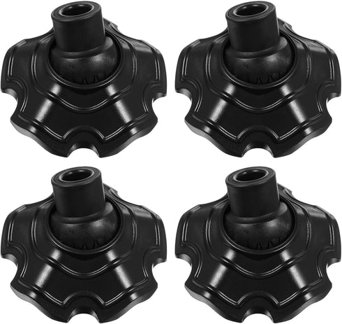 Garneck 4Pack Camping Chair Foot Protectors Black Plastic Leg Protectors Outdoor Table