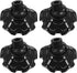 Garneck 4Pack Camping Chair Foot Protectors Black Plastic Leg Protectors Outdoor Table