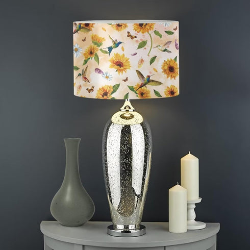 Hummingbird Dreaweet Sunflower Lamp Shades for Floor Lamps,Small Size Hardback Drum Shade for Table Lamp,Bedroom Living