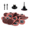 MZCR-NNML 24Pcs Surface Conditioning Disc 2'' Sanding Discs 1/4'' Holder Quick Change Discs