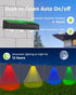 2 Pack 3 10 Solar Fence Lights Outdoor Waterproof High Brightness Upgraded LED Lens Solor Deck Lights Warm & Cool White