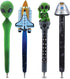 Space Collection Novelty Pen - Kids and Adults Office Supplies Ballpoint Pen, Space Shuttle and Alien Design