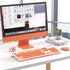 Beego Ergonomic Computer Keyboard Stand - Clear Acrylic Keyboard Riser Tilted Keyboard Holder Keyboard Tray with Orange