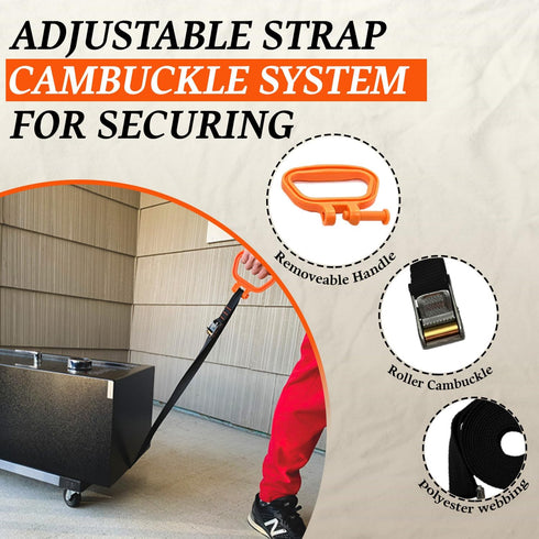MULTUS 2 Handle Moving Strap – Heavy Duty Carrying Strap for Boxes, Furniture, Beach Gear, Camping, Sports Equipment
