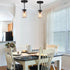 1-Light Glass Mason Jar Light Fixtures, Kitchen Island Pendant Lighting Farmhouse Light Fixture Close to Ceiling Light