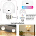 Rechargeable Battery Operated Light Bulb with Remote Control, 2 Packs, 350LM Dimmable LED Bulb, Wireless Puck Light