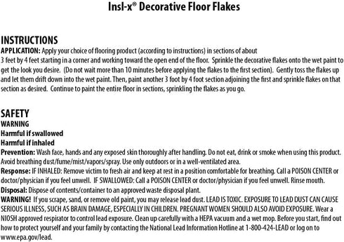 INSL-X PRODUCTS EGF700099-EA RED Combo Decorative Floor Flakes, 12 oz