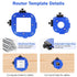 2 R10, R15, R20, R25, R30, R35, R40, R50 SUNJOYCO PCS Router Corner Radius Templates, Aluminum Alloy Radius Jig Router
