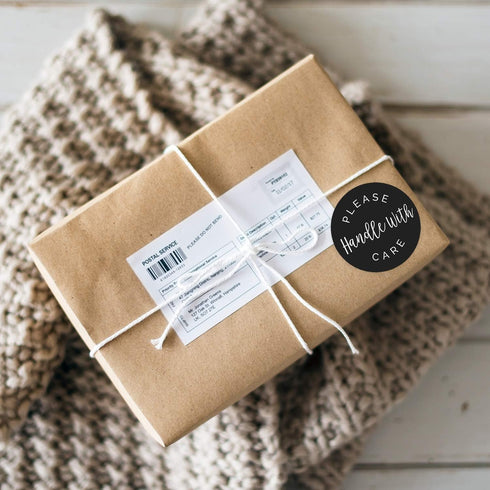 Please Handle with Care Label, 500 Small Business Shipping Stickers, 2" Order Package Envelope Seals, Made in The USA
