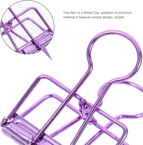 VILLCASE 10pcs Medium Binder Clips, Black, Large Office Binders for School, Folder Binder Clips for Paper