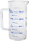 Industrial Beaker Mug - 500ml Extra Heavy Duty 3.3 Borosilicate Glass with Spout - Tall Form, Printed Graduations