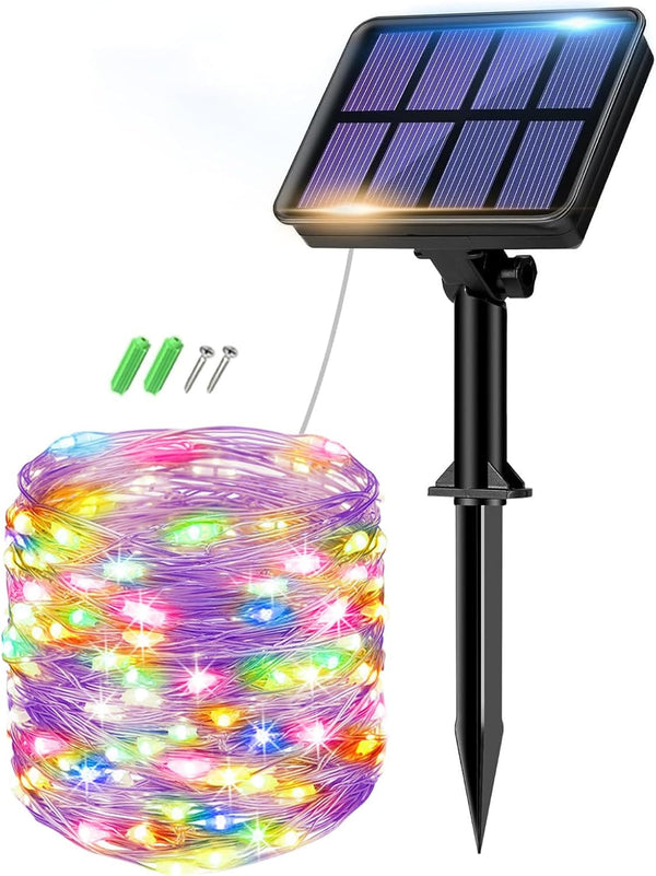 btfarm Solar String Lights Outdoor - 80LED 33FT Solar Fairy Lights Outside