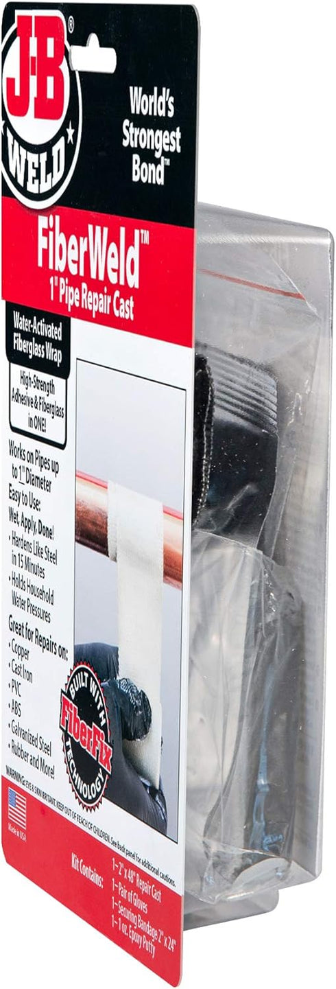 FiberWeld Pipe Repair Cast 2x48 Inch – White High Strength Adhesive Fiberglass Wrap