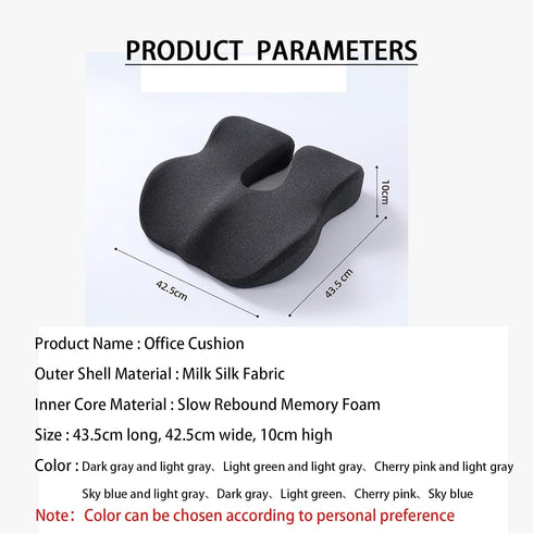 Aeveot Memory Foam Seat Cushion Coccyx Cushion Ergonomic Chair Cushions for Car Seat Wheelchair, Sciatica Cushion Can
