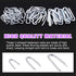 Swpeet 300Pcs Steel Wire Staples Assortment Kit, 3/4" 5/6" 3/2" for Concrete Metal Wire Twisting Fence