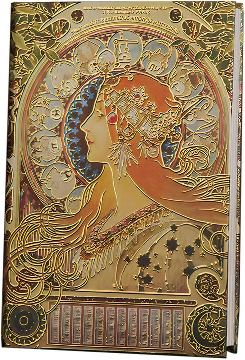 Exclusive Personal Journal for Women, Gilded Hardcover Notebook, 256 Full Color Pages, 5x7 Small Fancy Diary, Alphonse