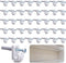 40 Pcs White Down Wall Clips, Wire Shelf Brackets for Closet Shelving with Screws