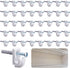 40 Pcs White Down Wall Clips, Wire Shelf Brackets for Closet Shelving with Screws