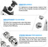 TAILONZ PNEUMATIC 3/8"NPT 5 Way 2 Position Air Hand Lever Operated Valve, Manual Control Push-Pull
