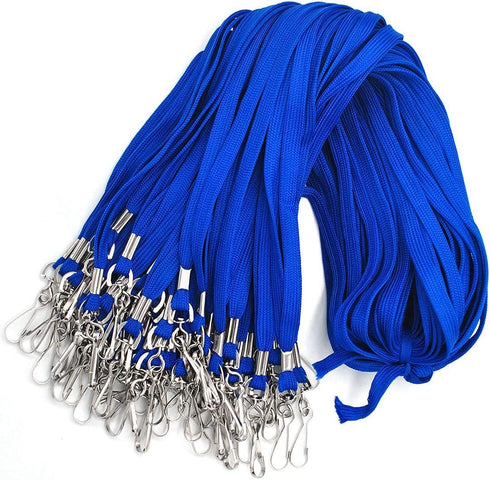 Bird Fiy Bulk Lanyard, 32" Flat Lanyards with Swivel Hook Attachment (Blue)