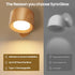 3CCT Dimmable, 360Rotation Wood-2 Pack LED Wall Mounted Lamps, Battery Operated Rechargeable Wall Lights,