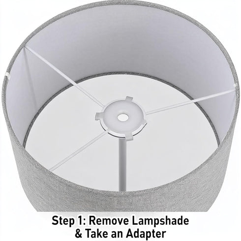 ZIANTENNY 12 E27 3/7" Pcs White Plastic Lamp Shade Adapter Rings to Reducer Rings, Replacement Washer Adapters Ideal