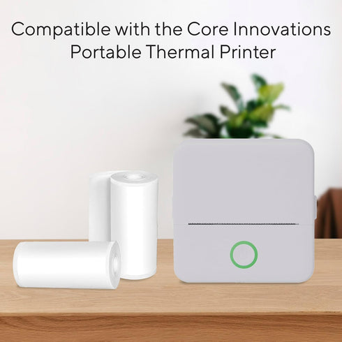 Core Innovations 5 (3 2 57mm 2.18 Mini Thermal Printer Paper Rolls Self-adhesive Sticker + Thermal Paper Rolls, /