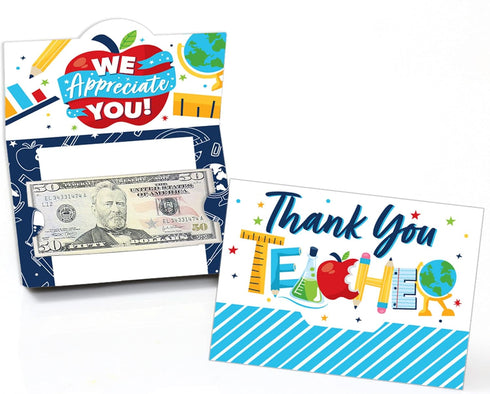 Big Dot of Happiness Thank You Teachers - Teacher Appreciation Money and
