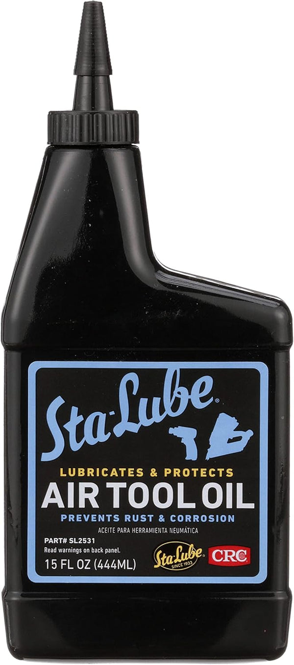 Sta-Lube Air Tool Oil SL2531 15 Fl Oz, Anti-Corrosive Lubricant for Pneumatic Equipment