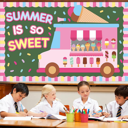 Ice Cream Classroom Decoration Set Summer is Sweet Bulletin Board Borders Candyland Theme Decor