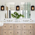E26 Farmhouse Wall Light Fixtures,Modern Industrial Wall Sconces Lighting Indoor with Base Faux-Wood Color Matte Black