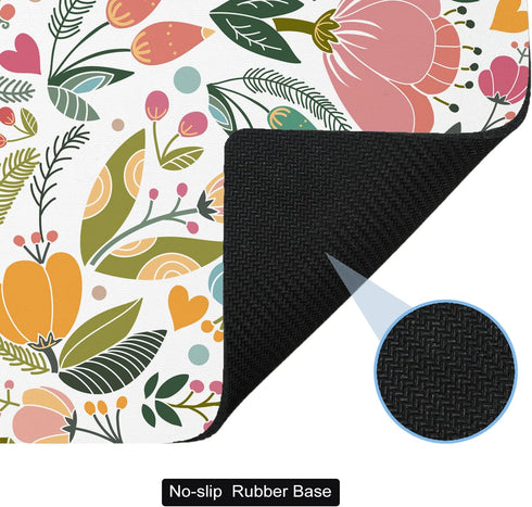 Small Cute Mouse Pad, Mini Mouse Pads for Wireless Mouse and Laptop, Travel Mousepads with Designs - Abstract Floral,