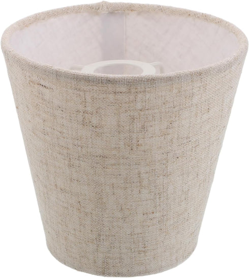 Beige Small Cone Fabric Lampshade 5.5x5.3x3.5in Linen Texture Replacement Shade for Wall