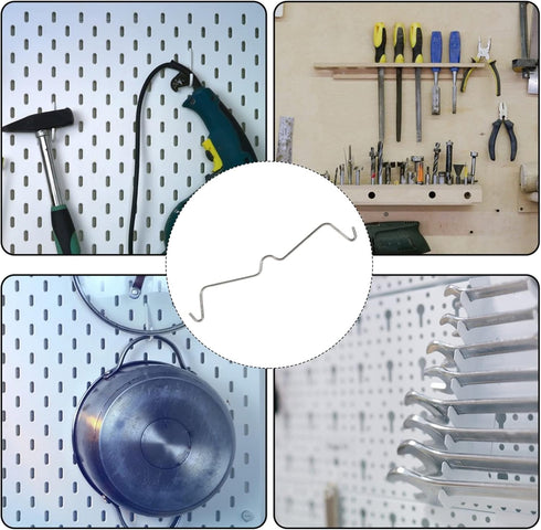 DOITOOL 100pcs Tools Accessories, Stainless Locking Fixer, Organizing Accessories for Clips Hook Various Peg Steel Locks