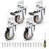 HOLKIE 3 Inch Caster Wheels Heavy Duty with Thickened L Shaped Plate,Swivel