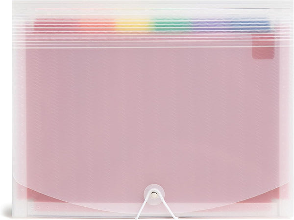Smead Poly Desktop Expandable File, 24 Pockets, Flap and Cord Closure, Letter Size (70897)