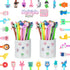 Marspark 200 Pieces Cute Cartoon Gel Ink Pens, Black Ink, Various Animal Series for Kids and Office School Supplies