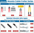 Upgraded Muzata Wire Cutters Heavy Duty Cable Cutters for Steel Wire Rope Up to 5/32" Stainless Steel Deck Railing