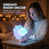 Dimmable Shell Bedside Table Lamp with Wireless Charger - Stepless Nightstand Light for Bedroom & Dorm - Aesthetic